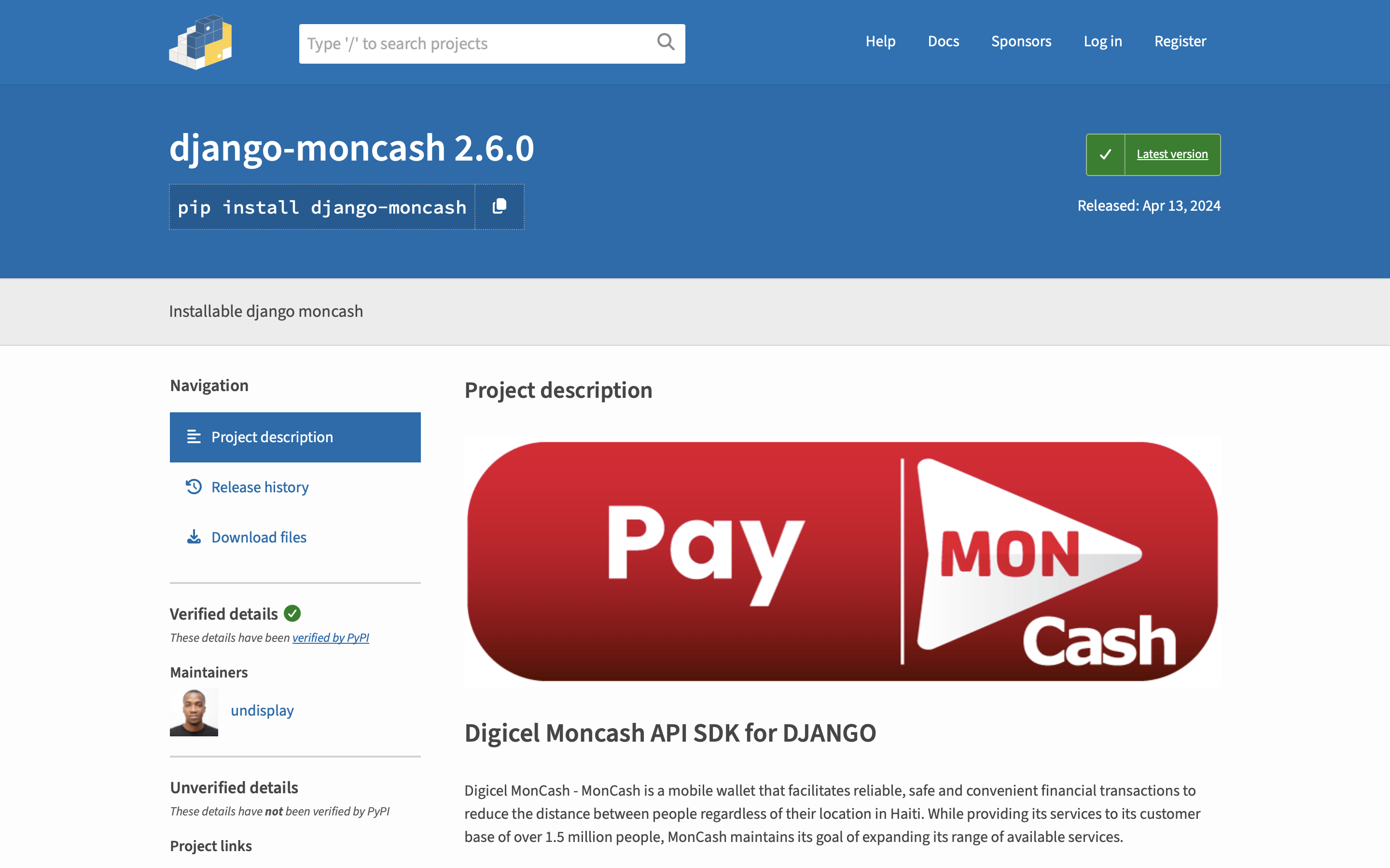 MonCash Django SDK